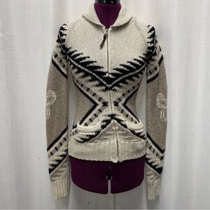 Tina knitted zip up wool sweater